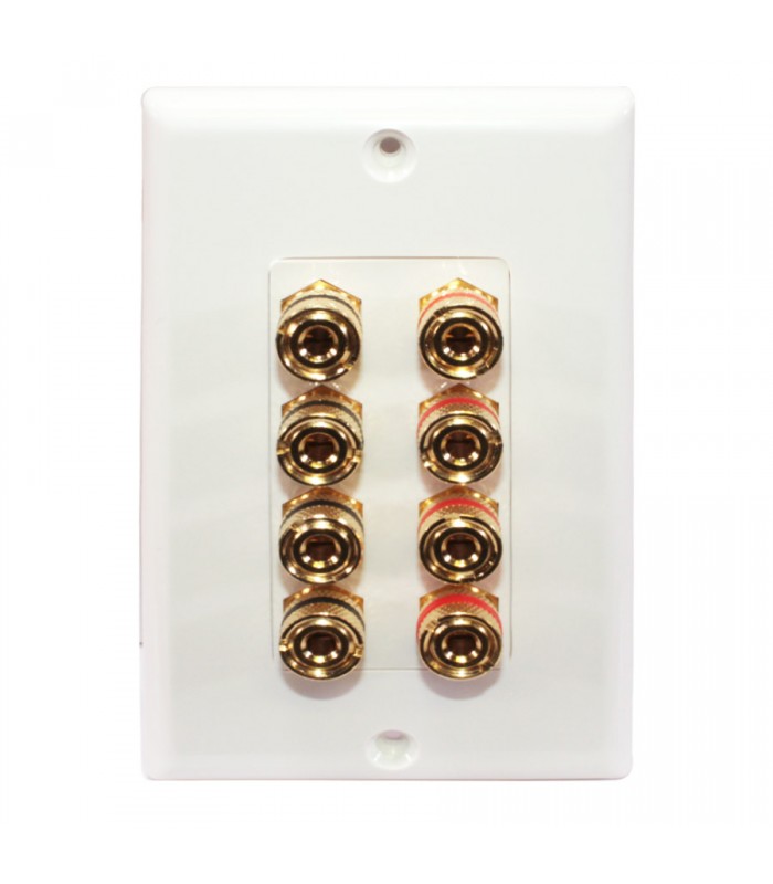 Decora Wall Plate for Banana Plug - 8-Port