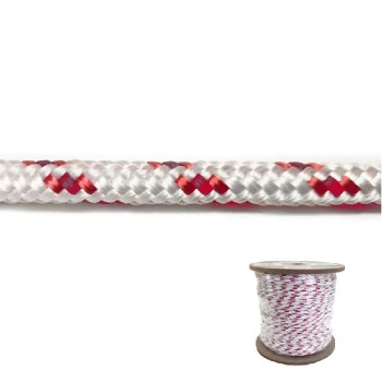 Corde en polyester double tressée en losange - 9.5 mm X 180 m