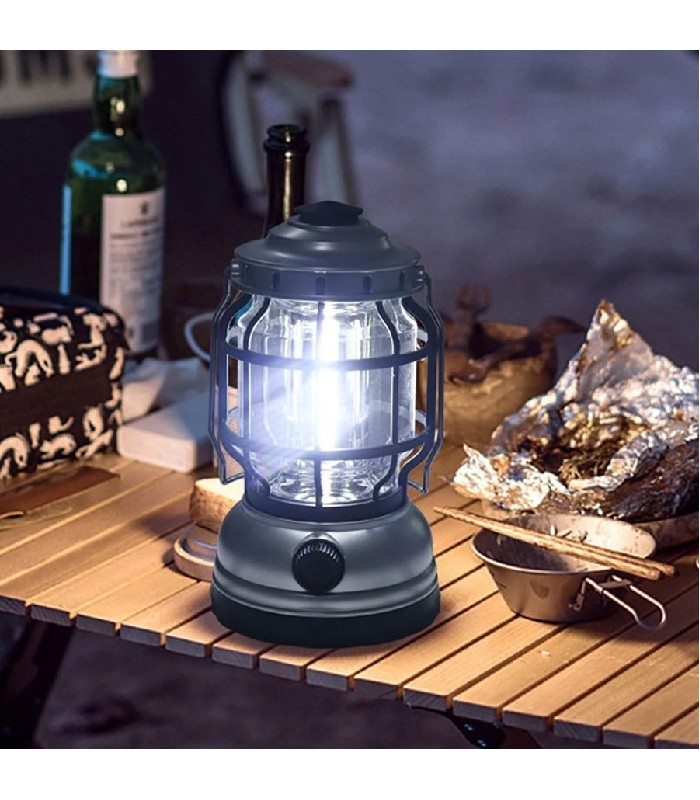 Dimmable Mini Portable COB LED Lantern - 180 Lumens - Silver or Bronze