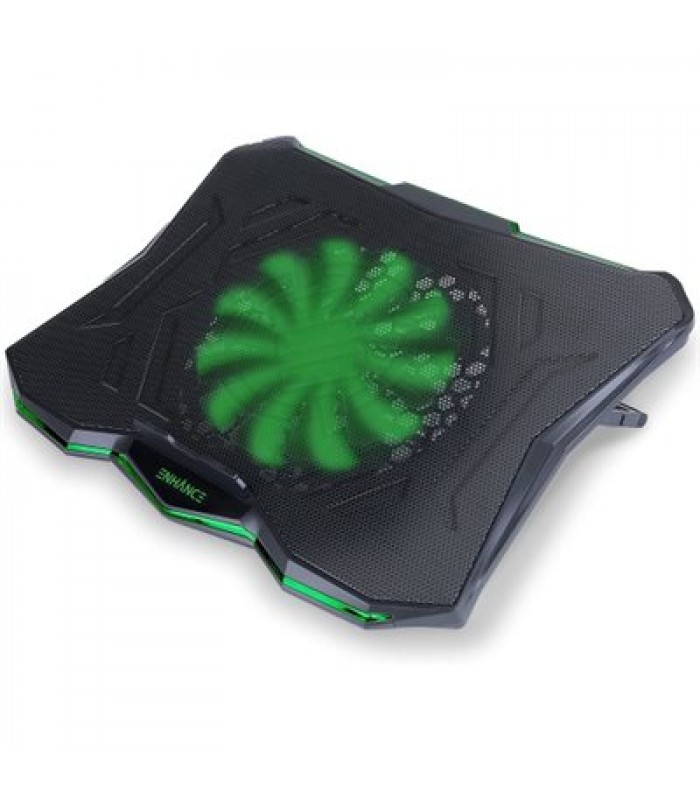 Enhance Cryogen 5 Laptop Cooling Stand LED - Green