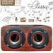 Escape Bluetooth Dual Wooden Wireless Stereo Speaker with Microphone, 6W