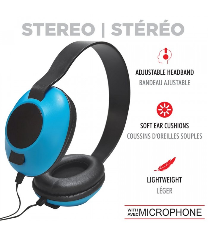 Escape Lightweight Hands-Free Stereo Earphones – Blue