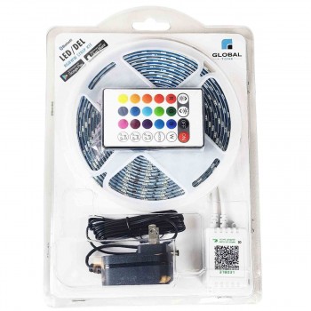 GlobalTone 03794 5 meters LED kit , Bluetooth , Warm White + RGB, 12vdc, 5050