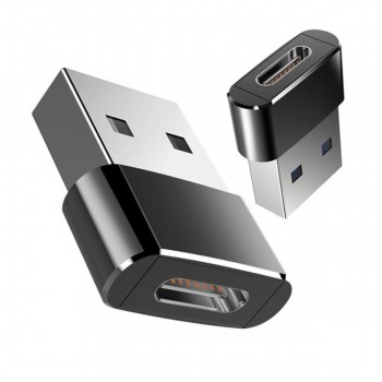 Globaltone USB A Mâle à USB C femelle, noir