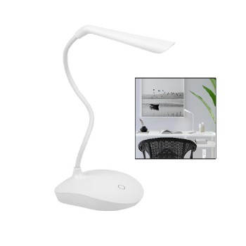 Globe Lampe de bureau DEL à intensité variable avec col de cygne - 32 cm - 3 W - USB - Blanc