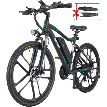Gotrax Vélo électrique 26 po – 20 km/h et portée de 80 km – Moteur de 350 W – Shimano 21 vitesses