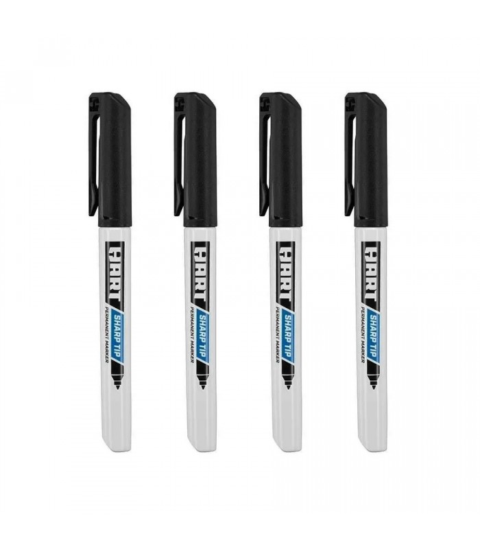 Hart Fine Tip Permanent Marker - Black - 4-Pack