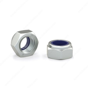 Écrou de blocage hexagonal avec insertion de nylon M10 Zinc - Paquet de 2