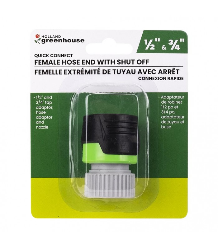 Holland greenhouse Female Hose End w/ShutOff