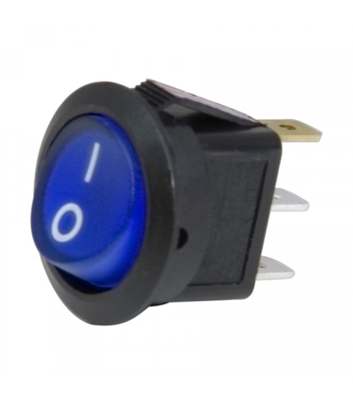 Illuminated Rocker Switch ON/OFF - SPDT - 3 Pins - 125V - 16A - Blue