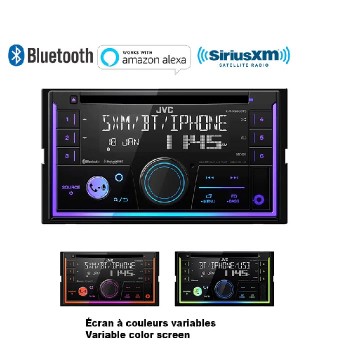 JVC DIN MDDIN Bluetooth Media Receiver with Alexa Voice Assistant - FM/CD/USB/AUX