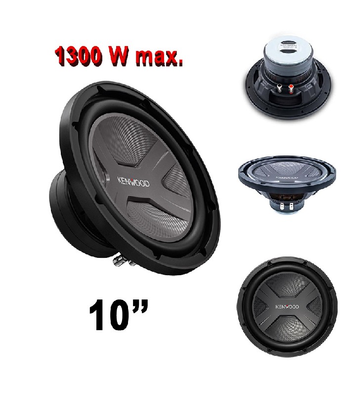 Kenwood 10 in. Subwoofer - 300 W RMS - Black