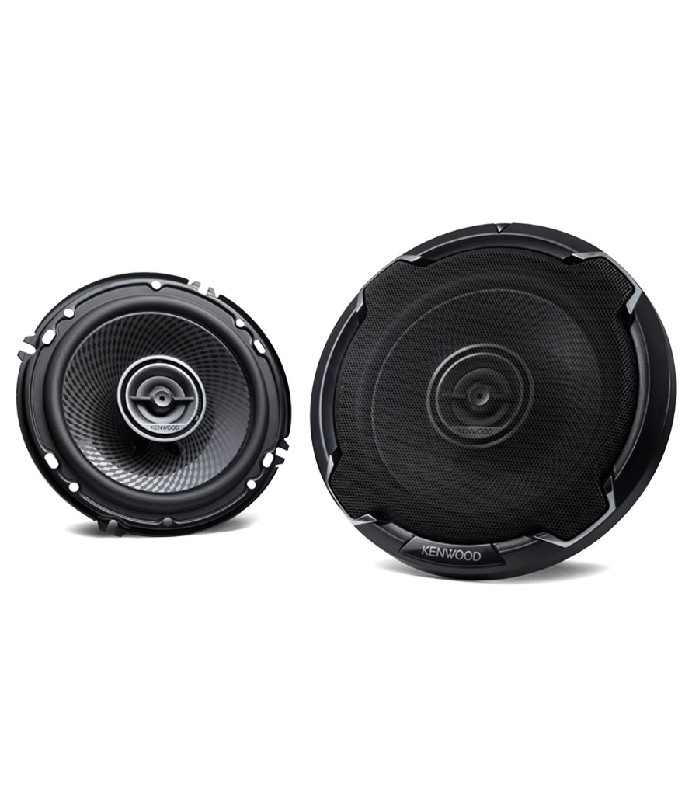 Kenwood 6.5 in. Flush Mount Vehicle Speaker - 3 Way - 100 W - Black - Pair