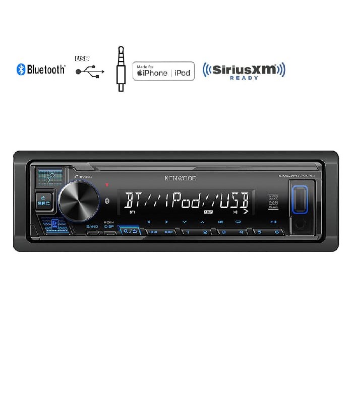 Kenwood KMM-BT232U Single DIN Digital Media Receiver - USB/Bluetooth/Aux