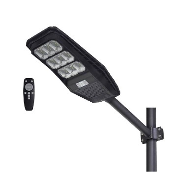Lumière solaire DEL de style lampadaire avec détecteur de mouvement et télécommande - 100 W - 6500 K/7500 K