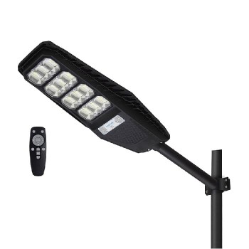 Lumière solaire DEL de style lampadaire avec détecteur de mouvement et télécommande - 200 W - 6500 K/7500 K