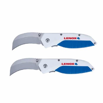 Lenox Couteau de poche à lame courbée - Paquet de 2