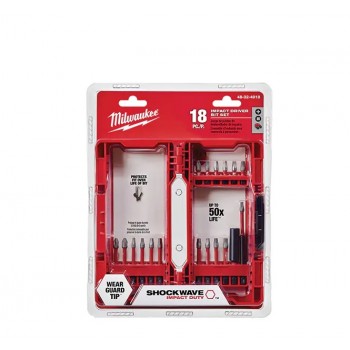 Milwaukee Shockwave Impact Duty Driver Bit Set - 18 Pieces