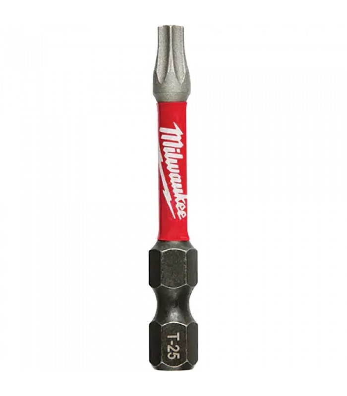 Milwaukee Embouts à percussion Shockwave Impact-Duty, Torx, Embout T-25, Longueur 2 po