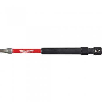 Milwaukee Trépan à choc Shockwave, Carrée, Embout #2, Prise 1/4 po., Longueur 3-1/2 po.