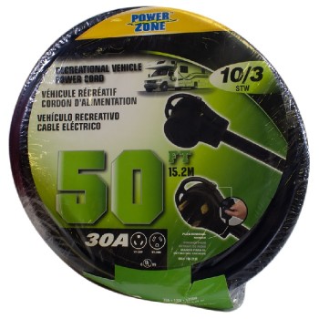 Rallonge électrique NEMA TT-30 pour véhicule récréatif - 3C/10 AWG - 125 V - 30 A - 15.24 m
