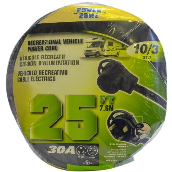 Rallonge électrique NEMA TT-30 pour véhicule récréatif - 3C/10 AWG - 125 V - 30 A - 7.62 m
