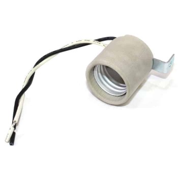 Porcelain lampholder E26 with Wire - 18 Awg - 6 in.