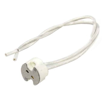 Porcelain Socket G6.35 with 18 Awg Wire - 6 in.