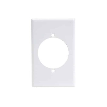 PureVolt Plaque murale Décora pour prise ronde simple de 50 mm - Blanc