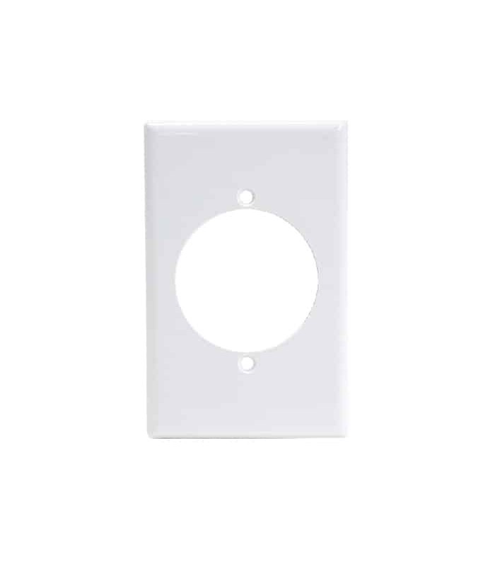 PureVolt Décora Wall Plate for 50 mm Single Round Receptable - White