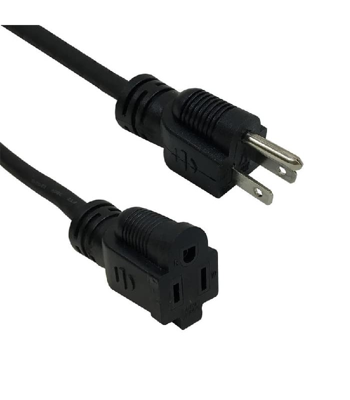 PureVolt  Rallonge électrique robuste - 3C/16 AWG- Intérieur/Extérieur - 125 V -13 A - Noir - 15 m