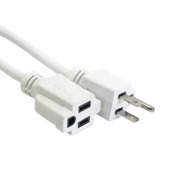 PureVolt Rallonge électrique robuste - 3C/16 AWG - Intérieur/Extérieur - 125 V - 13 A - Blanc - 1m