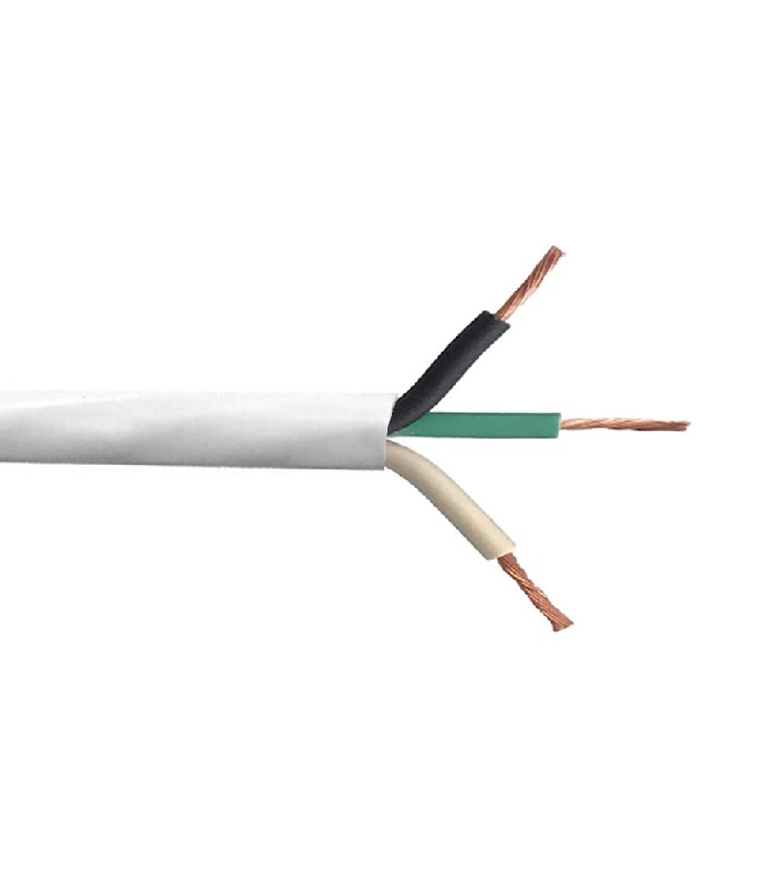 PureVolt Multi-Stranded Wire Cable - 3C/14 AWG - SJT - FT2 - White - 30 m