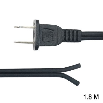 PureVolt Corde CA polarisée NEMA 1-15P sans temrinaison - 2C/16 AWG - Noir - 1.8 m