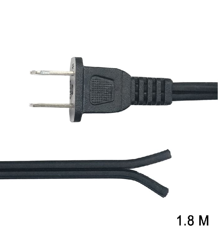 PureVolt Corde CA polarisée NEMA 1-15P sans temrinaison - 2C/16 AWG - Noir - 1.8 m