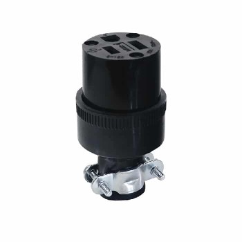 PureVolt Prise NEMA 5-15R polarisée - 3 fils - 125 V -15 A - Noir