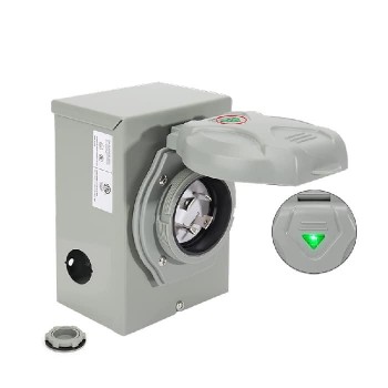 PureVolt Boîte d'entrée d'alimentation Twist-Lock NEMA L14-30P étanche en acier - 125 V/250 V - 30 A