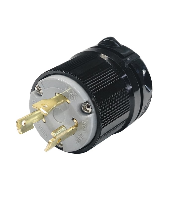 PureVolt Twist-Lock NEMA L6-30P Male AC Plug - 250 V - 30 A