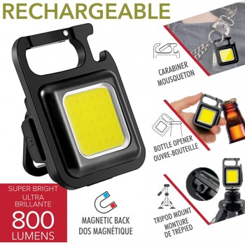 RCA Rechargeable Multifunctional Mini COB Flashight - 800 Lumens