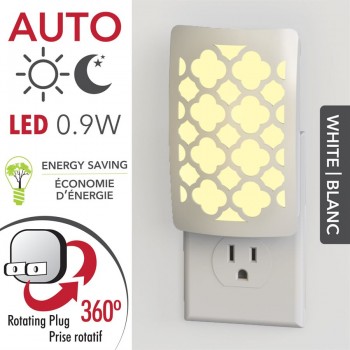 RCA RNL5151 Veilleuse automatique à LED décorative avec prise rotative