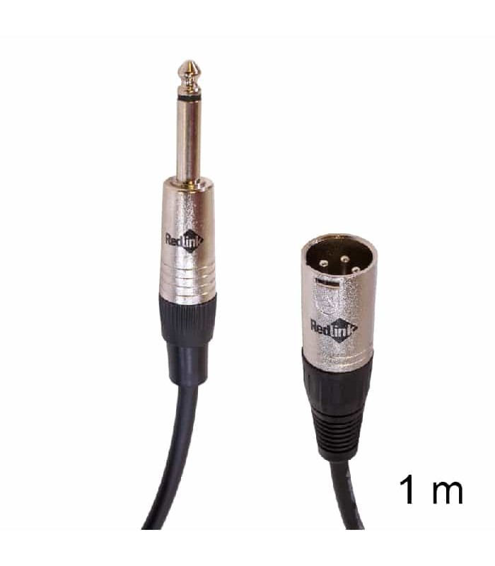 RedLink XLR Male to 6.3 mm Mono Male Cable - 1 m