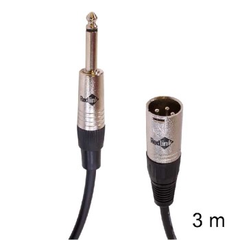 RedLink Câble XLR mâle à mono 6.3 mm mâle - 3 m