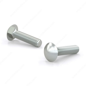Reliable Fasteners Boulon de carrosserie à tête ronde 6 po x 1/4 po - Zinc - Vendu à l'unité