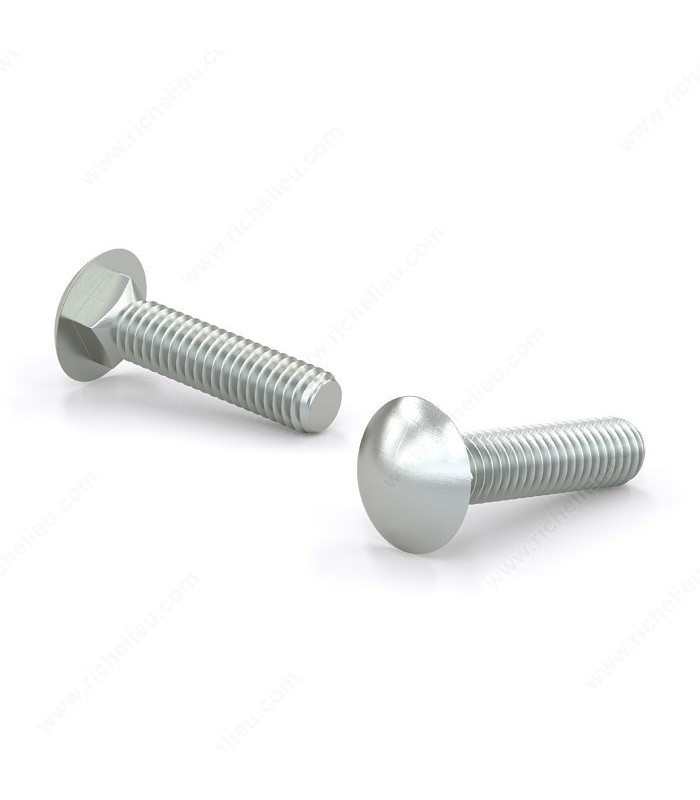 Reliable Fasteners Boulon de carrosserie à tête ronde 6 po x 1/4 po - Zinc - Vendu à l'unité