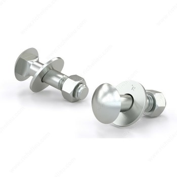Reliable Fasteners Carriage Bolt with Nut and Washer, Pan Head 3/4 in. x 1/4 in. - Zinc - Pack of 8