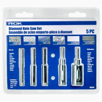 ROK Ensemble de 5 Scies emporte-pièce à diamant