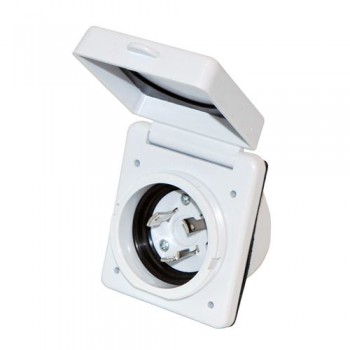 RV PRO entrée d'alimentation de 30 ampères - Blanc