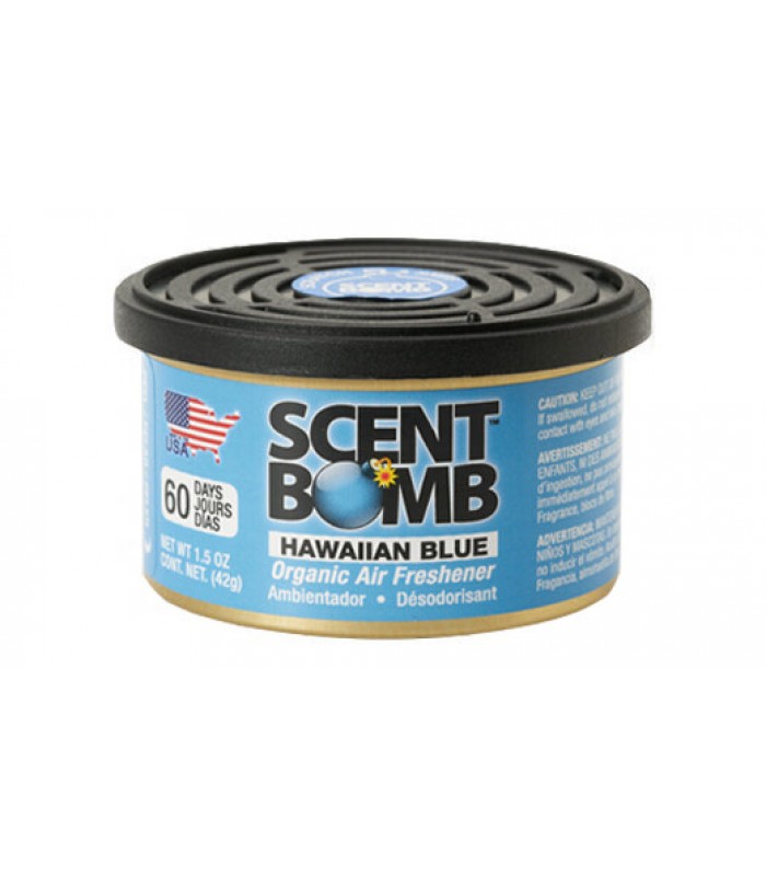 Scent Bomb Organic Air Freshener 42g Hawaiian Blue