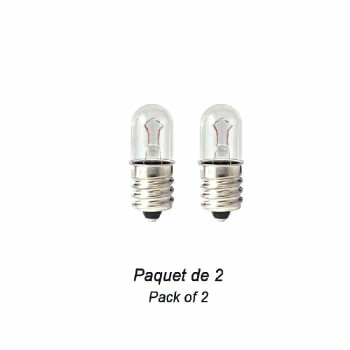 Screw Base Bulb - 6.3 V - 0.25 A - E-10 - Pack of 2