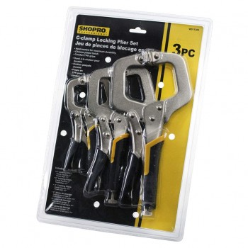 SHOPRO C-Clamp Locking Pliers Set - 3 pcs